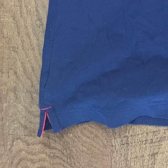 NWOT vineyard vines polo shirt woman’s medium navy blue red SS short sleeve - Picture 4 of 5